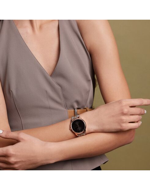 Montreux horloge van roségoud/zilver gemengd staal