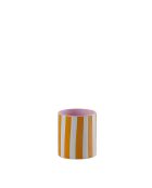 ORLANDO PETIT - Petit vase cylindrique à rayures orange