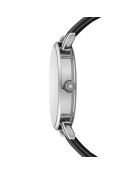 Montre Mixte en Cuir Nyon noire