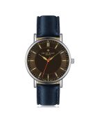 Montre Mixte en Cuir Nyon bleue