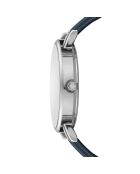 Montre Mixte en Cuir Nyon bleue