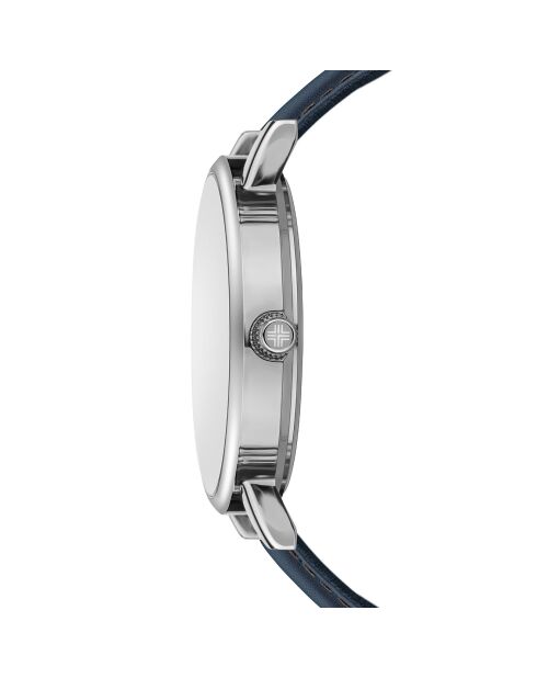 Montre Mixte en Cuir Nyon bleue