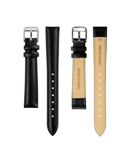 Montre Femme en Cuir Sierre noire