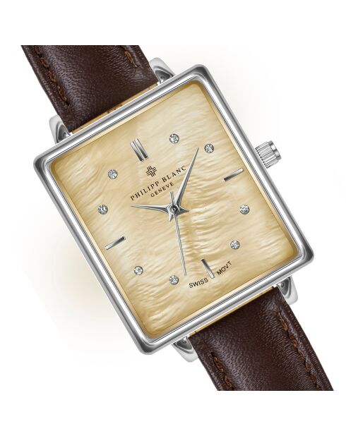 Montre Femme en Cuir Sierre marron