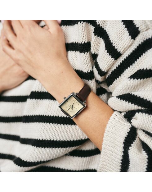 Montre Femme en Cuir Sierre marron