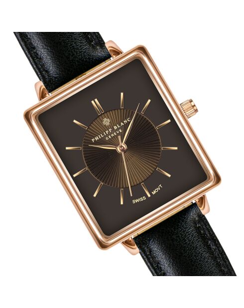 Montre Femme en Cuir Sion noire