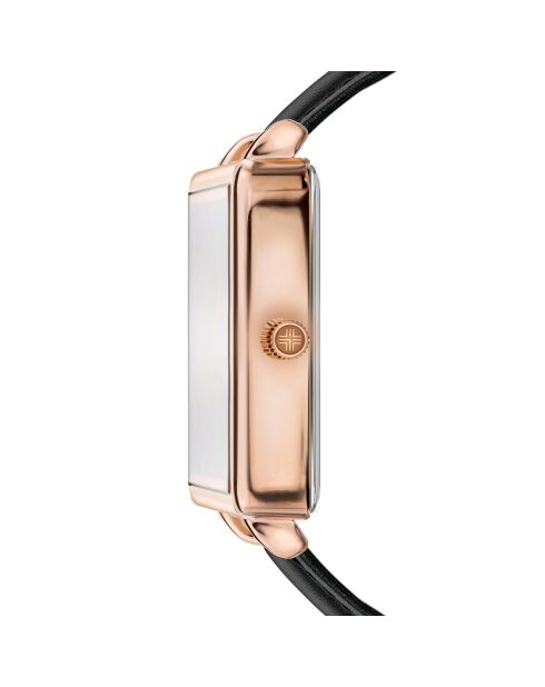 Montre Femme en Cuir Sion noire