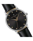 Montre Mixte en Cuir Prilly noire