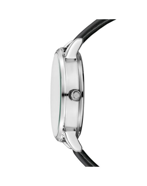 Montre Mixte en Cuir Prilly noire