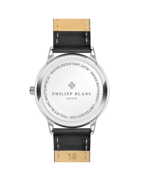 Montre Mixte en Cuir Prilly noire