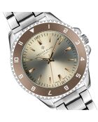 Montre & Bracelet Homme en Acier Avenches argentés