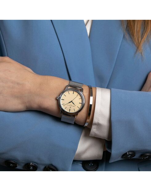 Zilverkleurig Lugano Steel gemengd horloge en armband