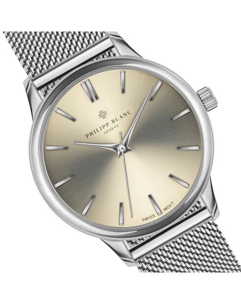 Zilverkleurig Lugano Steel gemengd horloge en armband