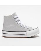 Baskets Chuck Taylor All Star Eva Lift pailletées grises