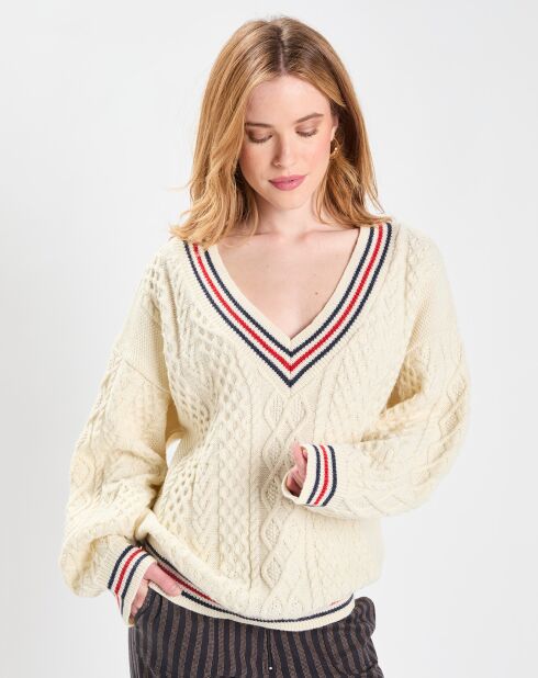 Maglione a trecce Ecru Cricket