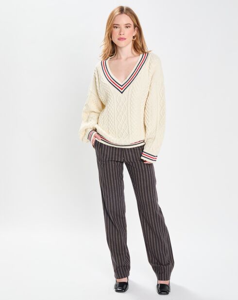 Maglione a trecce Ecru Cricket