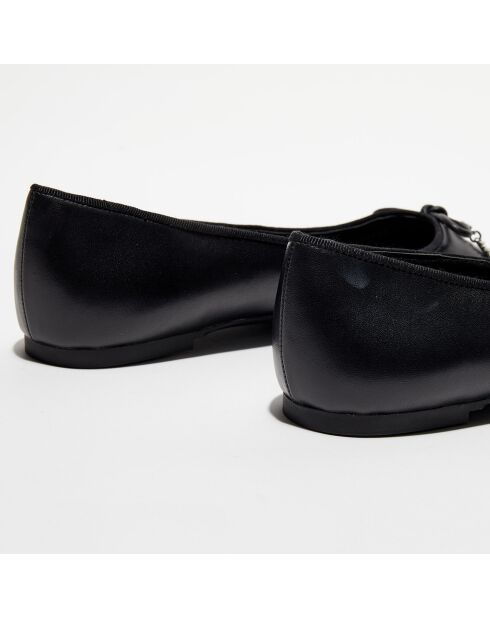 Ballerines en Cuir Nori noires