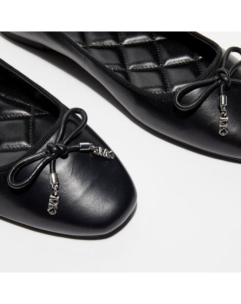 Ballerines en Cuir Nori noires