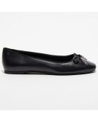 Ballerines en Cuir Nori noires