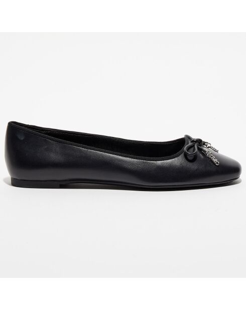 Ballerines en Cuir Nori noires