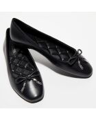 Ballerines en Cuir Nori noires