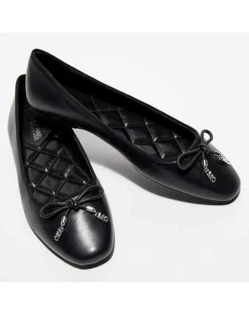 Ballerines en Cuir Nori noires