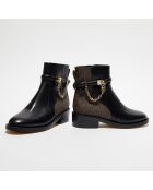 Bottines Hamilton noir/marron