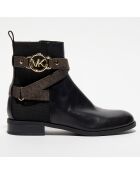 Bottines en Cuir Rory noir/marron