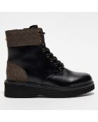 Bottines Aniya noir/marron