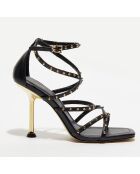 Sandales en Cuir Imani noires - Talon 11 cm