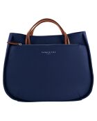Sac à main en Cuir Fidèle bleu marine - 26x34x13 cm