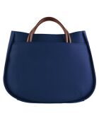 Sac à main en Cuir Fidèle bleu marine - 26x34x13 cm