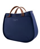 Sac à main en Cuir Fidèle bleu marine - 26x34x13 cm
