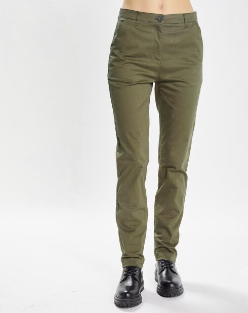 Pantaloni chino khaki Cyrip