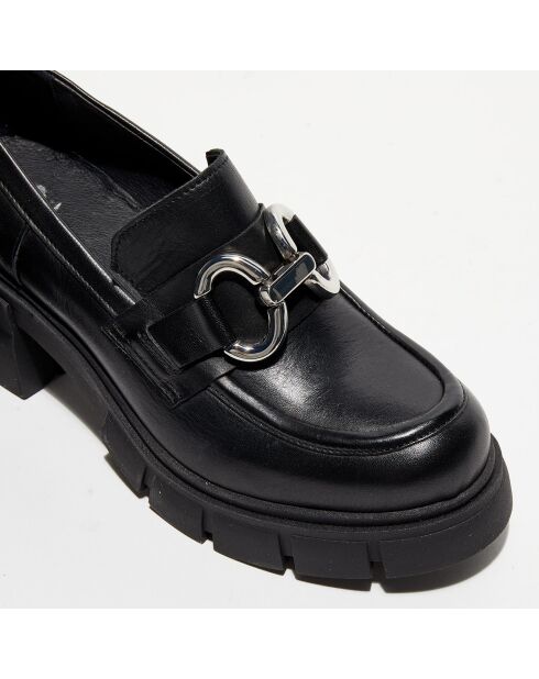 Mocassins en Cuir Bijoux noirs - Talon 6 cm