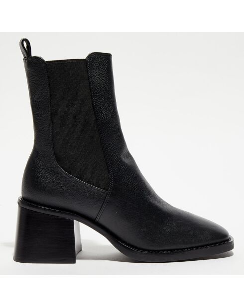 Bottines talon flare noires