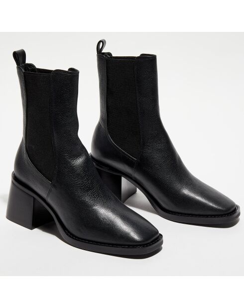 Bottines talon flare noires