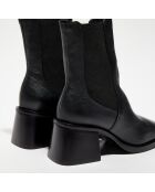 Bottines talon flare noires