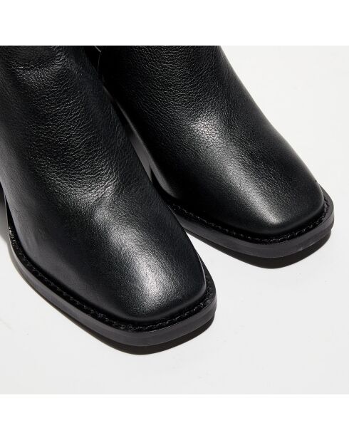 Bottines talon flare noires