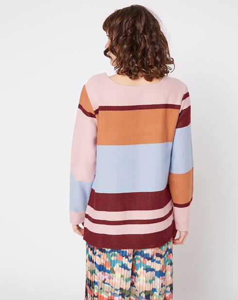 Jersey Petit Fantaisie con rayas pastel