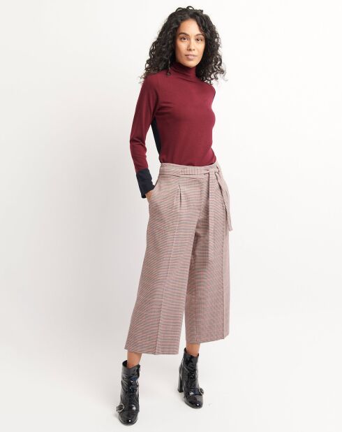Pinch Hose mit Karomuster in Rosa