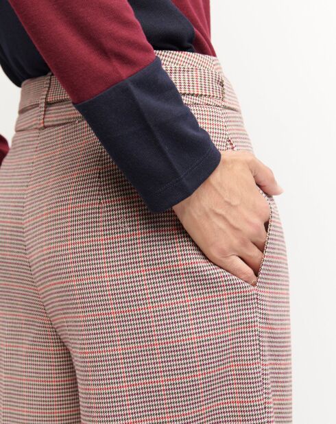 Pantaloni Pinch in tartan rosa