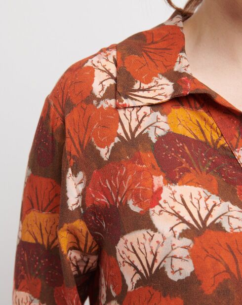 Rosse Arbres Brick jurk