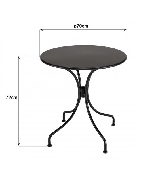 Set da giardino per 2 persone naturale/nero