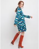 Rosse Enrang blauwe jurk