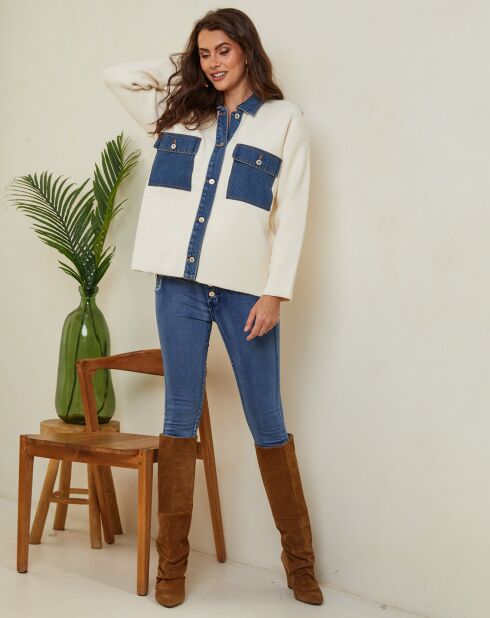 Veste Ajka écru/jeans