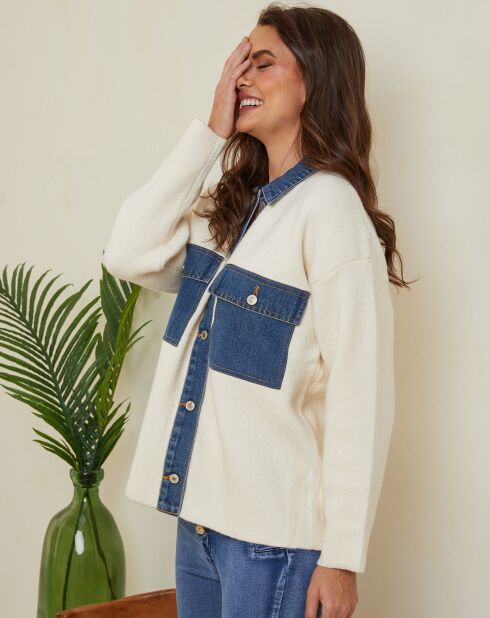 Veste Ajka écru/jeans