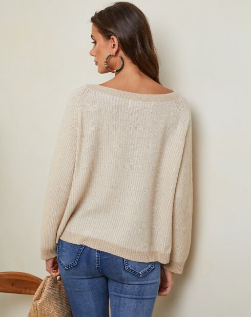 Beiger Pullover aus Wollmischung von Barcs