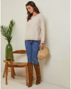 Beiger Pullover aus Wollmischung von Barcs