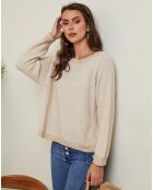 Beiger Pullover aus Wollmischung von Barcs